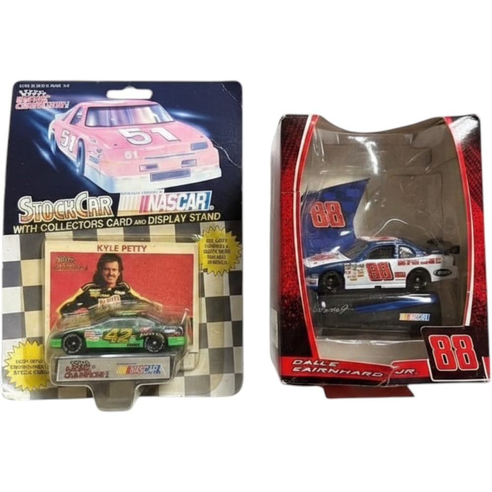 NASCAR Kyle Petty #42 Mello Yello Diecast & Dale Earnhardt Jr #88 Ornament Lot